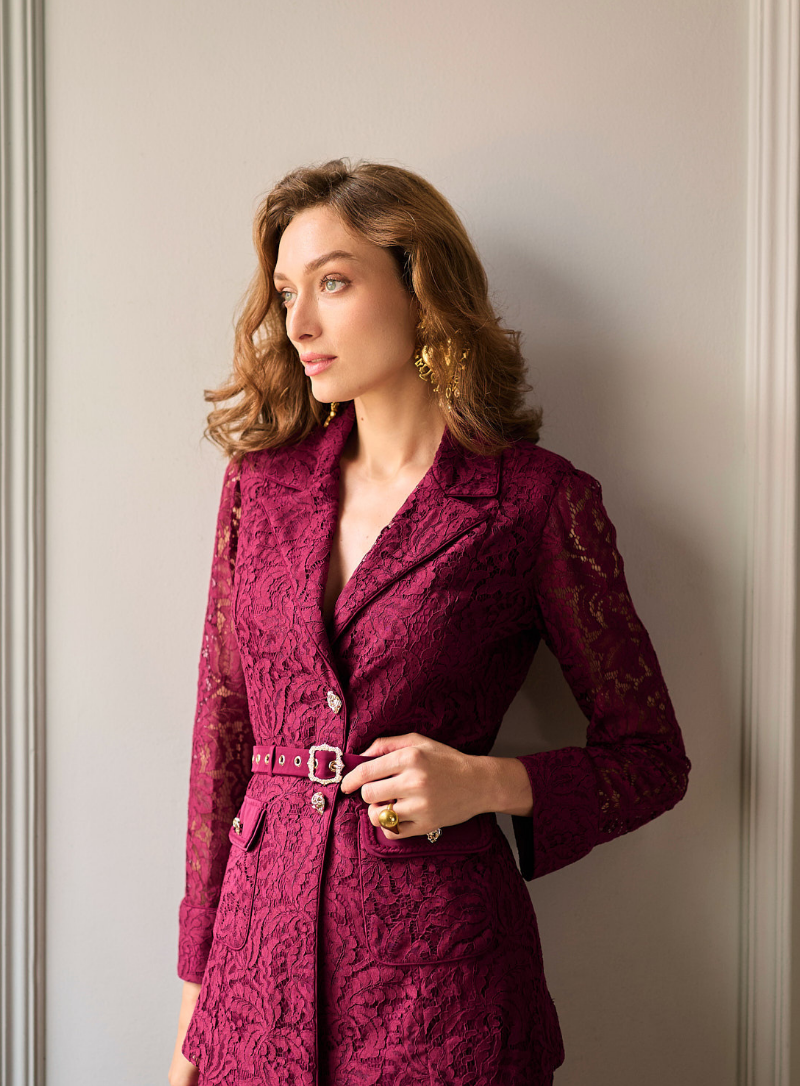Leah Opera Co-ord Set (Ruby) – Deepika Nagpal